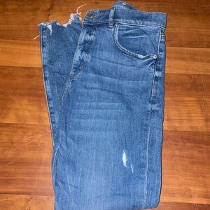 Loft skinny jeans with frayed bottom, size 29/8